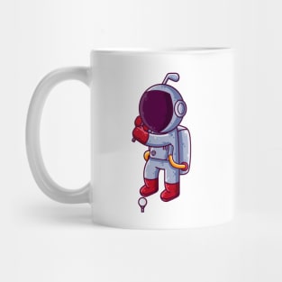 Cute Astronaut Playing Golf Cartoon Mug